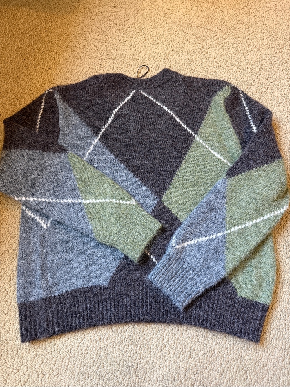 ZARA BLOGGER FAVORITE DIAMOND KNIT jumper sweater NWT small - Picture 6 of 10